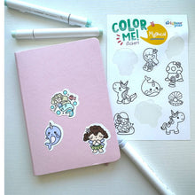 Load image into Gallery viewer, Mythical &amp; Magical Colorable Sticker Pack, 4 Sticker Sheets