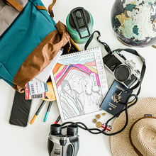 Load image into Gallery viewer, Travel the World 12 Month Color By Day Adult's Coloring Book