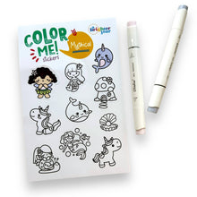 Load image into Gallery viewer, Mythical &amp; Magical Colorable Sticker Pack, 4 Sticker Sheets