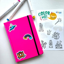 Load image into Gallery viewer, Mythical &amp; Magical Colorable Sticker Pack, 4 Sticker Sheets