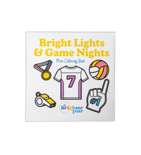 Load image into Gallery viewer, Bright Lights &amp; Games Nights Mini Coloring Book - Sports