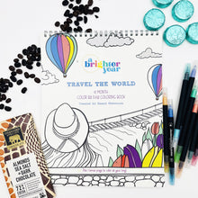 Load image into Gallery viewer, Travel the World 12 Month Color By Day Adult's Coloring Book