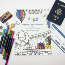 Load image into Gallery viewer, Travel the World 12 Month Color By Day Adult's Coloring Book