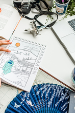 Load image into Gallery viewer, Travel the World 12 Month Color By Day Adult's Coloring Book