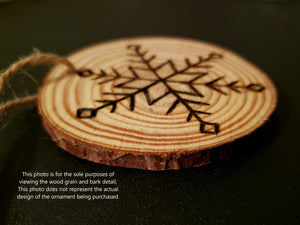 Snowflake Wood Ornament #4