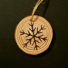Load image into Gallery viewer, Snowflake Wood Ornament #1