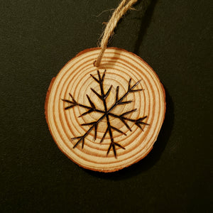 Snowflake Wood Ornament #1
