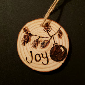 Joy Wood Ornament