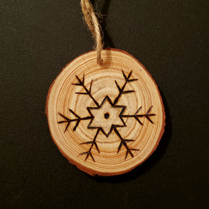 Snowflake Wood Ornament #3