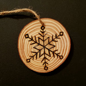 Snowflake Wood Ornament #5