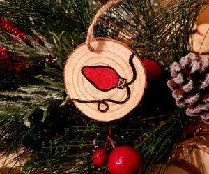 Christmas Light Wood Ornament