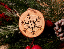 Load image into Gallery viewer, Snowflake Wood Ornament #3
