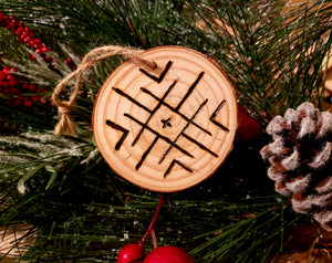Snowflake Wood Ornament #4