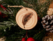 Load image into Gallery viewer, Feather Wood Ornament
