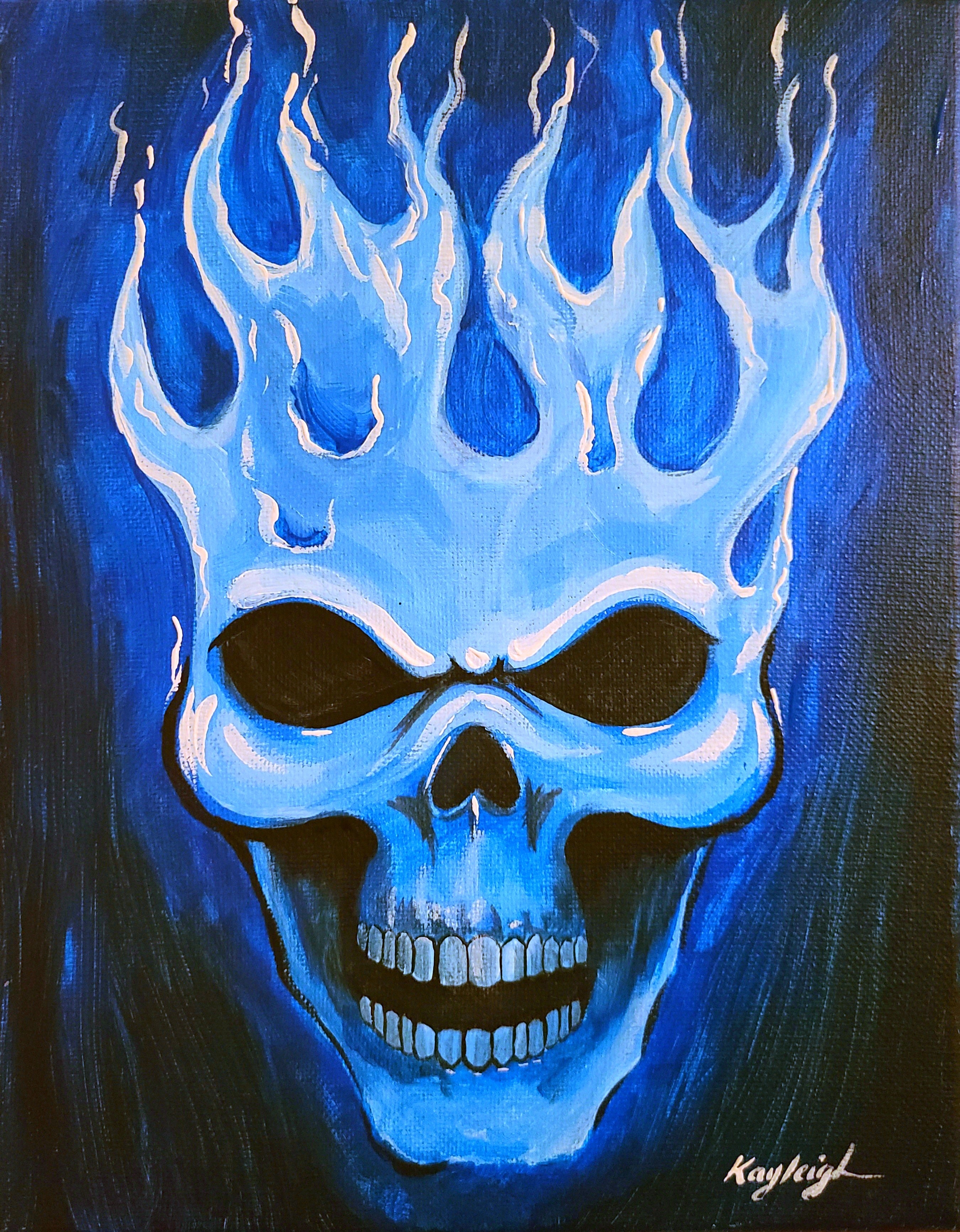 Blue Skull Paint Kit – Kayleigh's Kanvases