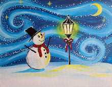 Load image into Gallery viewer, Snowmans Winter Night Paint Kit