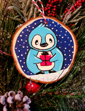 Load image into Gallery viewer, Blue Penguin Ornament Paint Kit