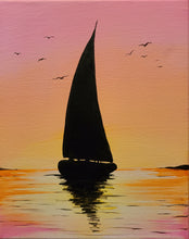 Load image into Gallery viewer, Sailing at Sunset Paint Kit