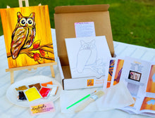 Load image into Gallery viewer, Fall Owl Paint Kit