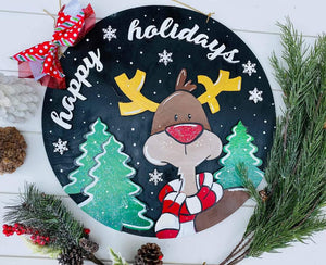 Happy Holidays Door Hanger-3D