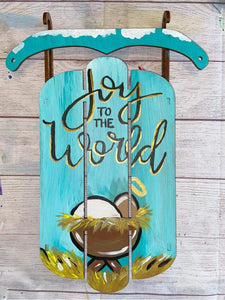 Joy to the World Sleigh Paint Kit/Paint Party Pack