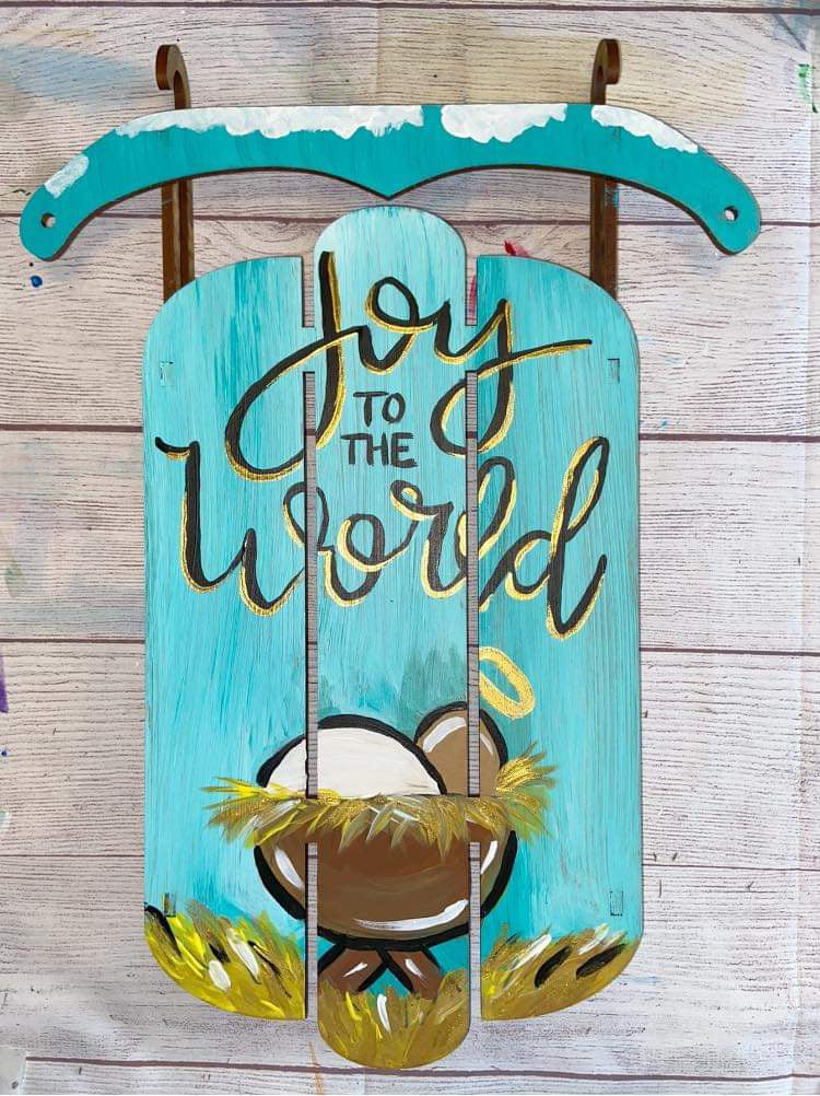 Joy to the World Sleigh Paint Kit/Paint Party Pack