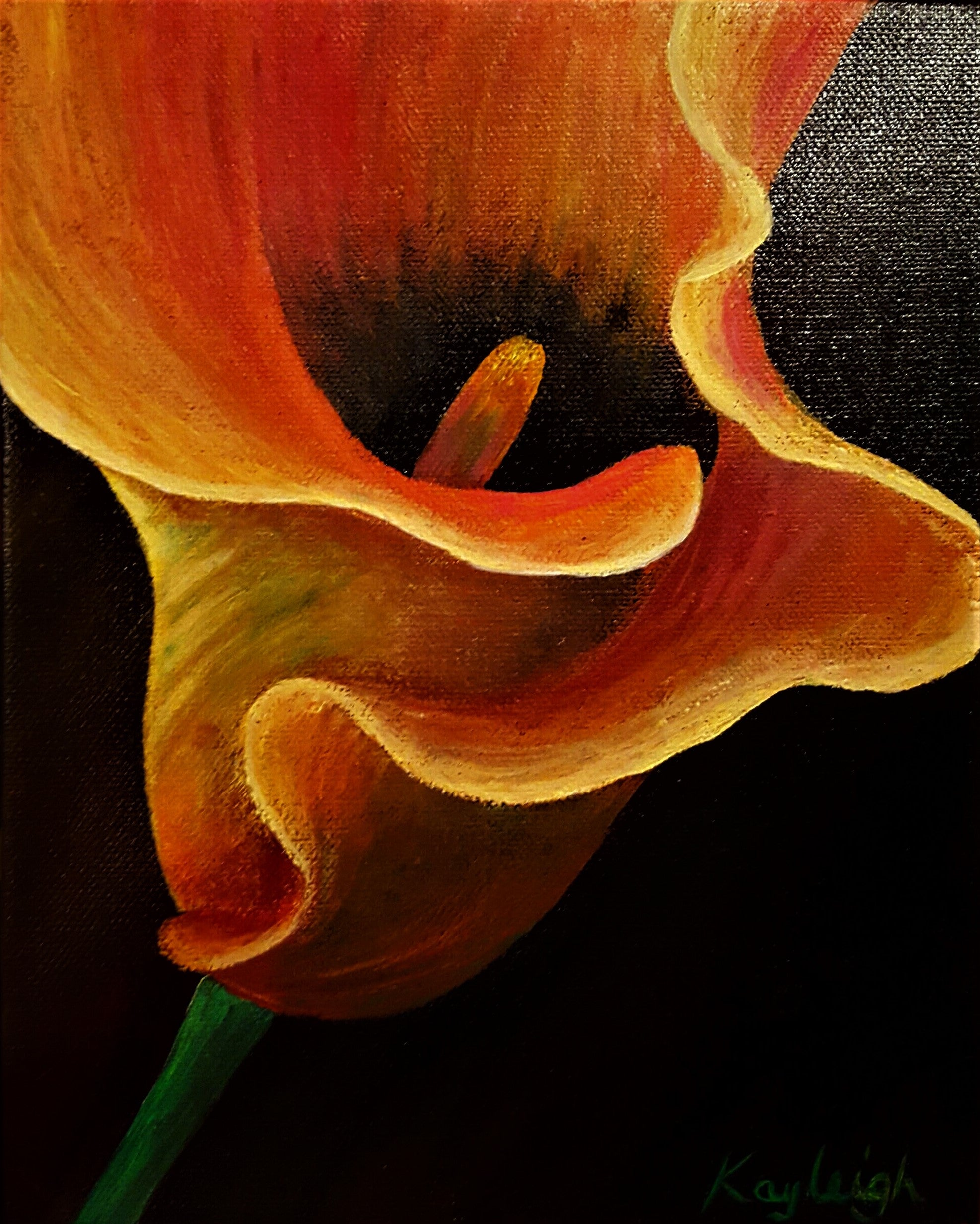 calla lily flower painting My Calla Lily-Original