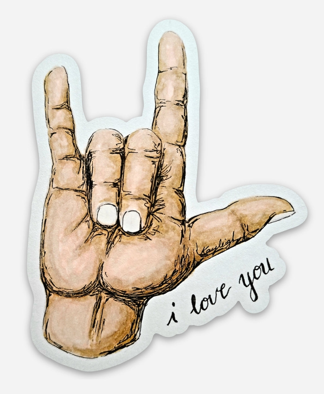 Adesivo Skin Per Telefono I Love Aue 7 Cm, Pellicola Oracal UV, Made In Germany, Riutilizzabile